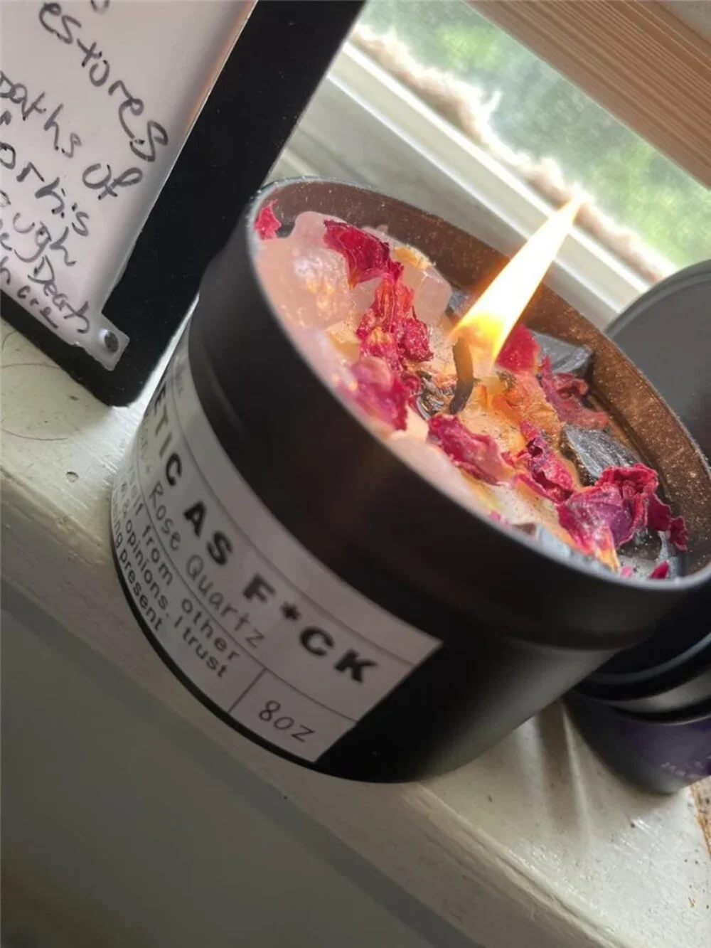 Crystal Candle, Healing Energy Protection Gift, Mindful Intentions